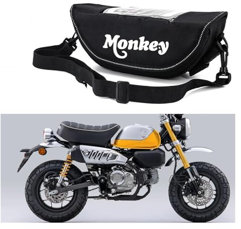 AMZCO Lenkertaschen Motorrad Für Monkey 125 Monkey 125z Motorrad-Lenker-Aufbewahrungstasche Zubehör(Logo 4)