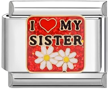 papasgix Italian Charms Module Familien für 9mm Italian Charm Bracelet DIY Italian Style Charms für Damen Abnehmbar Italienisches Charm Armband Zubehör Mädchen Junge Geschenk