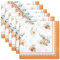 Arquiel Servietten Herbst Kürbis 6er-Set, Stoffservietten 100% Baumwolle Weiches Hochwertige Wiederverwendbare Esstisch Servietten Perfekt für Hochzeiten Küche Haushalt Party(45×45cm)