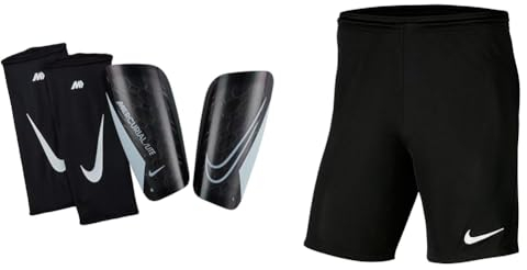 Nike Unisex – Erwachsene MERC Lite-fa22 Schienbeinschoner, Black/Black/White, L EU & Herren Shorts Dry Park III, Black/White, L, BV6855-010