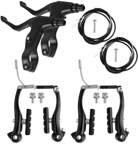 Necdeol Kompletter Fahrrad Bremsen Set, Fahrrad V Bremse, Aluminium Fahrrad Bremsen Set, Vorne Hinten V Brake, Mountainbike V-Bremsen Set Ersatz Passend Für Die Meisten Fahrräder Rennräder MTB BMX