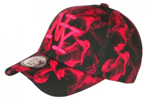Berretto NY Rosa Fluo e Nero Fashion Streetwear Baseball Smoky - Taglia: Taglia unica - Colore: Rosa - Misto, Rosa, taglia unica