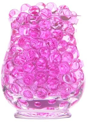 COBQB Water Beads for Vases - 5,000 Pcs Gel Balls Pink - Decorative Sand for Vase Fillers - Decor Home Accessories for Floating Candles Making Wedding Party Decoration (50g Pink)