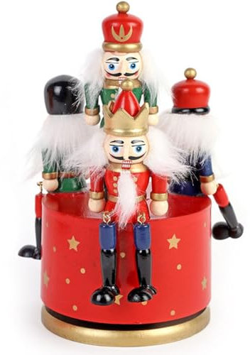 Caja De Música Cascanueces, Caja Musical Navideña, Figuras De Soldado Cascanueces, Decoración Colorida para Hogar, Mesas, Estantes, Repisas