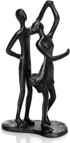 ysnn Romantisches, handgefertigtes Tanzpaar-Skulptur, Gusseisen-Ornament als Hochzeitsgeschenk, passendes Geburtstagsgeschenk für Ehefrau und Ehemann.