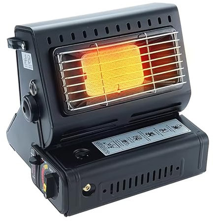 CHANGLKJ Tragbarer Gasheizer, 1,3 KW Butan-LPG-Gasheizer Mit Komplettem Zubehör, Unterstützt Heizen/Kochen Und Sorgt Für Gleichmäßige Wärme, Lange Lebensdauer, Für Camping, Wandern, Angeln, Werkstatt