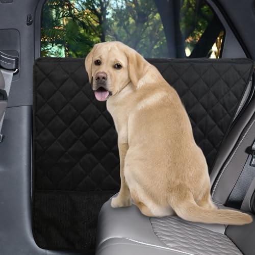 CarChic Dog Car Door Protector - 2 Pack Extra Big & Thick Anti Pet Scratching - Waterproof Vehicle Door Covers Guard Truck Interior Panel - Safe SUV Universal 600D Black