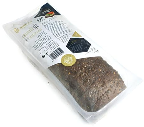 Pan Proteico Keto 85% Menos Carbohidratos, Para Dietas Hipocalóricas y Altas en Proteínas. Muy Blandito y Sabor Riquísimo. Peso 500 Gr Unas 20 Rebanadas Duración del Pan: 8 Meses Aprox