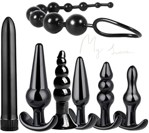 Multifunktionales MassagegeräT Von 7 Verschiedenen Formen. Tiefe Massage-Silikon-Schwarz-Massage-Design-Silikon-Schwarz-Original-Geschenkidee FüR Haus Und Schlafzimmer -Z
