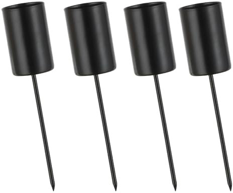 Stabkerzenhalter Adventskranz 4er Set,Kerzenhalter Zum Stecken,Kerzenstecker Adventskranz,stabkerzenhalter schwarz,Kerzenständer Stabkerzen Schwarz,für Deko Weihnachten Tischdeko für Konische