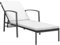 Wenjingqi 317635 Gartenliege mit Kissen, Polyrattan, Schwarz, Schwarz