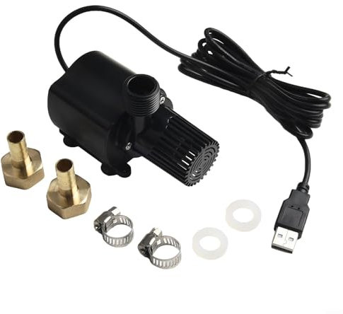 Gdfnmogo USB Mini Water Pump 500L/H,4W Power,for Small to Medium-Sized Aquariums, Indoor Campsites, Water Gardens,with 1.5m Cable