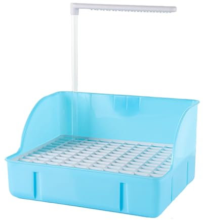 Generisch Automatische Vogeldusche mit Wasserzirkulation | Spritzwassergeschützte Wellensittich Badewanne für Käfig | PP-Material & Einfache Montage für Nymphensittiche/Pfingstrosen (Blau)