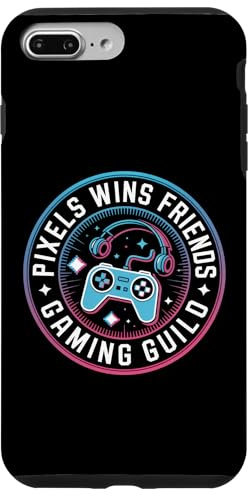 Pixels Wins Friends Gaming Guild Headset Controller Case for iPhone 7 Plus/8 Plus