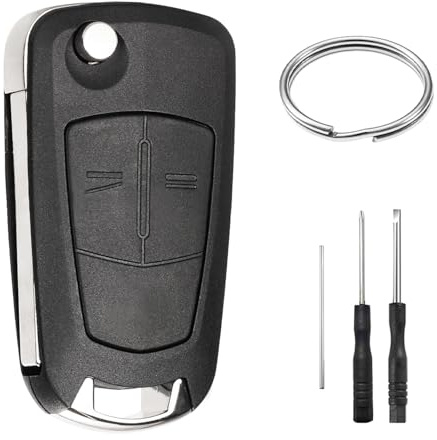 2 Tasten Schlüssel Gehäuse Kompatibel für O-pel Corsa D Astra H Zafira Tigra Vectra Meriva Vauxhall Insignia Signum Autoschlüssel Hülle Fernbedienung Funkschlüssel Klappschlüssel Auto Schlüsselgehäuse
