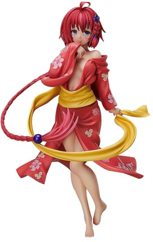 Kurosaki Meia Figur Statue Lala Satalin Deviluke Actionfigur Anime Momo Belia Deviluke Figur Modell 19,5 cm PVC Rot Kimono Stehposition Skulptur Sammlerstück Desktop Dekoration Geschenk