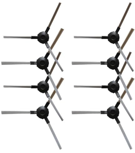 Gdfnmogo Cepillo lateral de repuesto para aspiradora robot Taurus para Homeland Gyro RVCA1001B, paquete de 8 cepillos de limpieza de esquinas de plástico y nailon, compatibles
