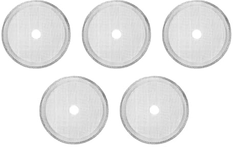 ApexPine 5 Pcs 4 Inch Stainless Steel French Press Filter Screens | 5 pack 4 inch stainless steel french press filter screens, for coffee maker replacement filter daily brewing accessory