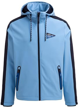 Camp David Herren Softshelljacke mit abtrennbarer Logo-Kapuze