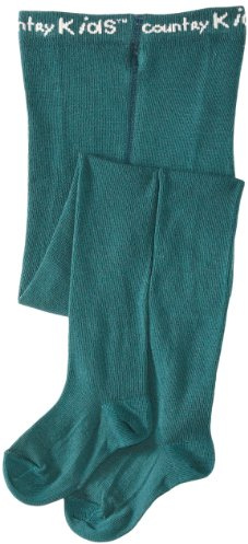 Country Kids Girl's Luxury Warm Winter Tights, Green (Petrol Blue), 3-5 Years UK