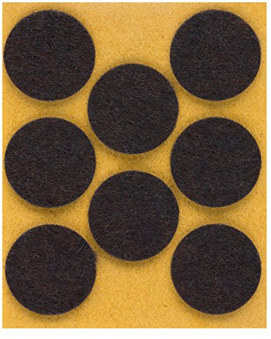 peha Filzgleiter - Filzpunkte selbstklebend - 3,0 mm stark, braun, rund 13 mm (24 Stk.)