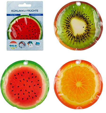Kühlpack Früchte 3er Set - Kühlpad, Kühlakku, Strand, Party, Eiswürfel