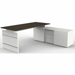Kerkmann Komplettarbeitsplatz Form 4 mit Schreibtisch und Sideboard wenge