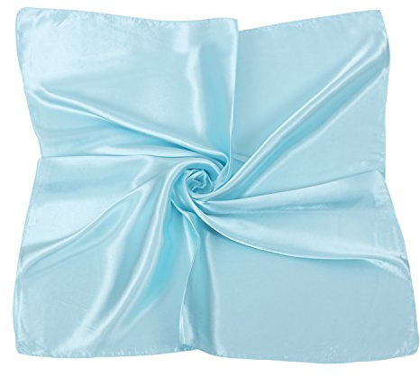 PB-SOAR Einfarbiger Schal Bandana Halstuch Kopftuch Nickituch, 13 Farben auswählbar (Hell Blau)