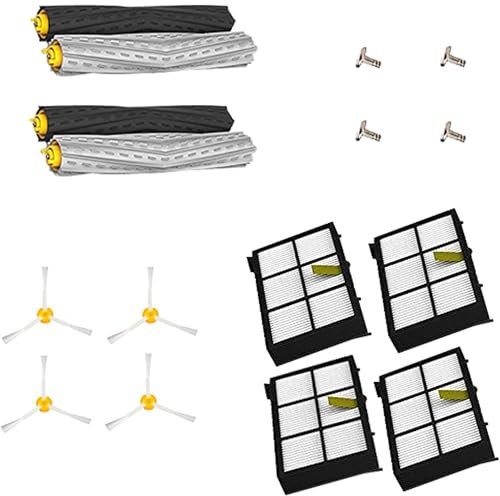Amyehouse Seitenbürsten und Hepa-Filter-Set für iRobot Roomba 800 900 Serie 805, 860, 880, 890, 980, 960, 870, 871, 981, 985 Staubsauger-Ersatzteile.