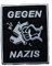 Gegen Nazis - Aufnäher, Farbe: Schwarz