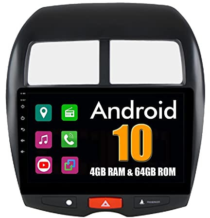 Roverone 10,2 Pollici Android 8.0 Octa Core autoradio GPS per Mitsubishi ASX per Peugeot 4008 per Citroen C4 con navigazione radio stereo Bluetooth specchio Link Full touch screen
