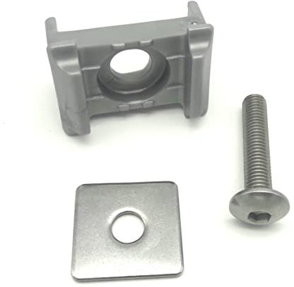 20x KU Silber + Klemmplatte + Schraube 5,5 Doppelstabmattenzaun Halter Zaun Normal Silber 9 mm