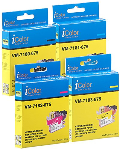 iColor Brother Dcp J572dw: Tinten-Patronen ColorPack LC-3211 für Brother-Drucker, BK/C/M/Y (Mfc J497dw, Mfc J491dw, drucken)