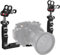 Unterwasser-Kamera Handle Tray Bracket, Dual Handle ausziehbare Aluminiumlegierung Video-Stabilisator-Halter mit 2 1-Zoll-Kugelklemme Mount für Unterwasser-Kamera tauchen Gehäuse