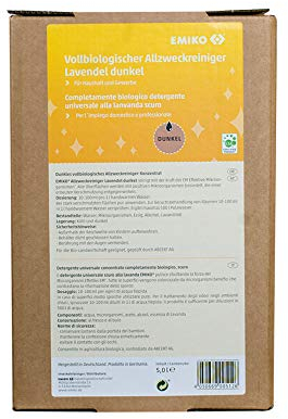 Emiko Bio Allzweckreiniger Lavendel dunkel 5L Bag in Box mit EM-Mikroorganismen I Mikrobiell sauber durch gute Mikroorganismen I dezenter Lavendelduft