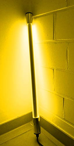 Licht-Idee Led Leuchtstab IP44 KS mit Blendschutz 60cm gelb für Außen, Gartenbeluchtung mit Led 3m Anschlußkabel 230 Volt