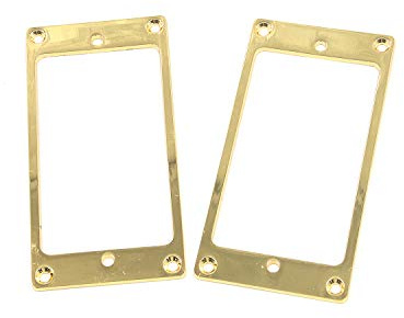 Geesatis Humbucker Tonabnehmer Ring für LP/SG Gitarren Abdeckrahmen flach gold