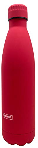 Nerthus FIH 611 Termo Doble Pared para frios y Calientes Diseño Rojo de Acero Inoxidable 750 ml Libre de BPA, Tapon Hermético, 18/8
