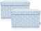 LIFENEY 2-Set Aufbewahrungsbox Kinder (37x25x21cm) I Aufbewahrungskorb für Kinderzimmer und Wohnbereich I Kinder Aufbewahrungskiste (Hellblau Stern)