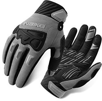 INBIKE MTB Handschuhe Herren Motocross Fahrradhandschuhe Mountainbike Fahrrad Rad Jungen mädchen Grau M