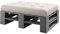 sunnypillow Palettenmöbel Europaletten Indoor und Outdoor Lounge Gartenmöbel Holz Gartenmöbel Set Lounge Möbel Terrasse Balkon Loft Stil Paletten | Grau Hocker 120 x 60 cm Höhe : 30 cm