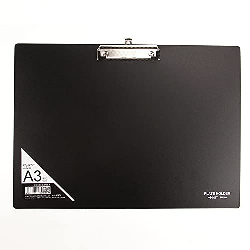 A3-Klemmbrett, wasserdicht, PVC, Skizzenbrett, Querformat, Papierklemmblock zum Zeichnen, Schreiben, Aktenordner für Schule, Büro, Arbeit, 1 Stück