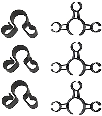 Yunmoxiao Bottle Sparkler Clips, 6 Pcs Champagne Sparkler Holders, Black