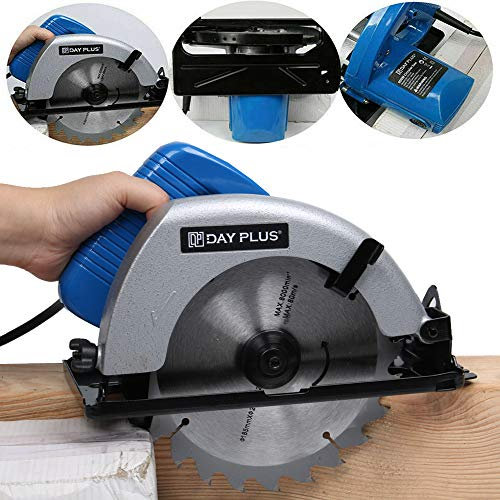 Kreissäge, 900W Professional Handkreissäge, 4700RPM, Max. Schnitttiefe: 55mm, 180mm Kreissägeblatt, Kupfermotor, Sicherheitsschalter, für Holz DIY