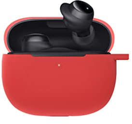 KORGALEY Carcasa compatible con Redmi Buds 3 Lite Funda de silicona para auriculares inalámbricos a prueba de golpes Resistente a los impactos Cubierta antipolvo duradera - Rojo