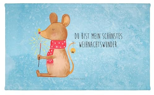 Mr. & Mrs. Panda Gäste Handtuch Maus Weihnachten - Geschenk, Advent, Frohe Weihnachten, Nikolaus, Reisehandtuch, Weihnachtsmotiv, Weihnachtsdeko,