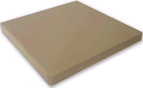 Pflegeleichtes Sitzkissen Stuhlkissen Bankkissen 40x40cm Kunstlederbezug in Gastroqualität (beige)