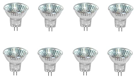 Dapo 8 x Halogen-Leuchtmittel KLR35 MR11 GU4 Durchmesser 35mm, 12V - 10W im günstigen 8er-Set Ersatz-Lampen Reflektor