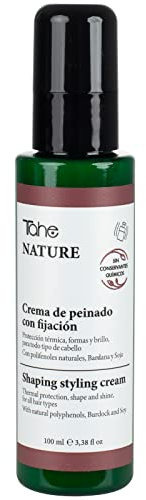Tahe Nature Crema de peinado con fijación y protección térmica para todo tipo de cabellos, 100 ml
