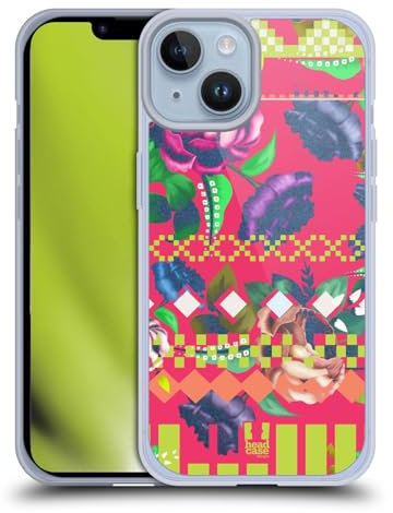 Head Case Designs Flores Tropicales Floraciones del Verano Caso de Gel Suave Compatible con Apple iPhone 14
